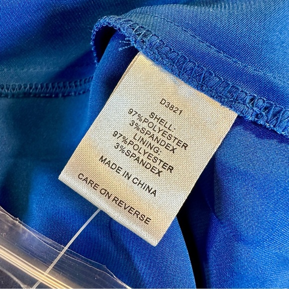 NWT Alexia Admor ‘Nola’ Puff Sleeve Fit & Flare Dress in “Lapis” Blue Size 10 - Picture 13 of 16